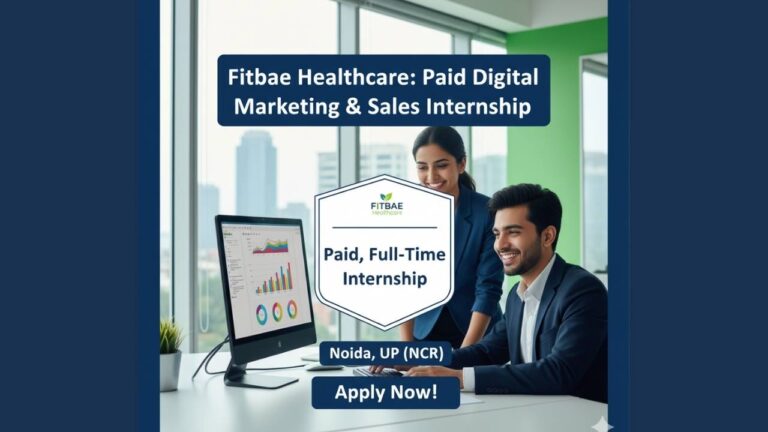Fitbae Healthcare: Paid Digital Marketing & Sales Internship in Noida, UP (NCR)