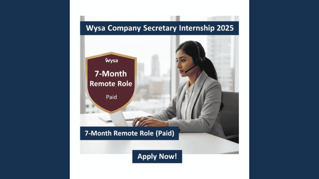 Wysa Company Secretary Internship 2025: 7-Month Remote Role (Paid)